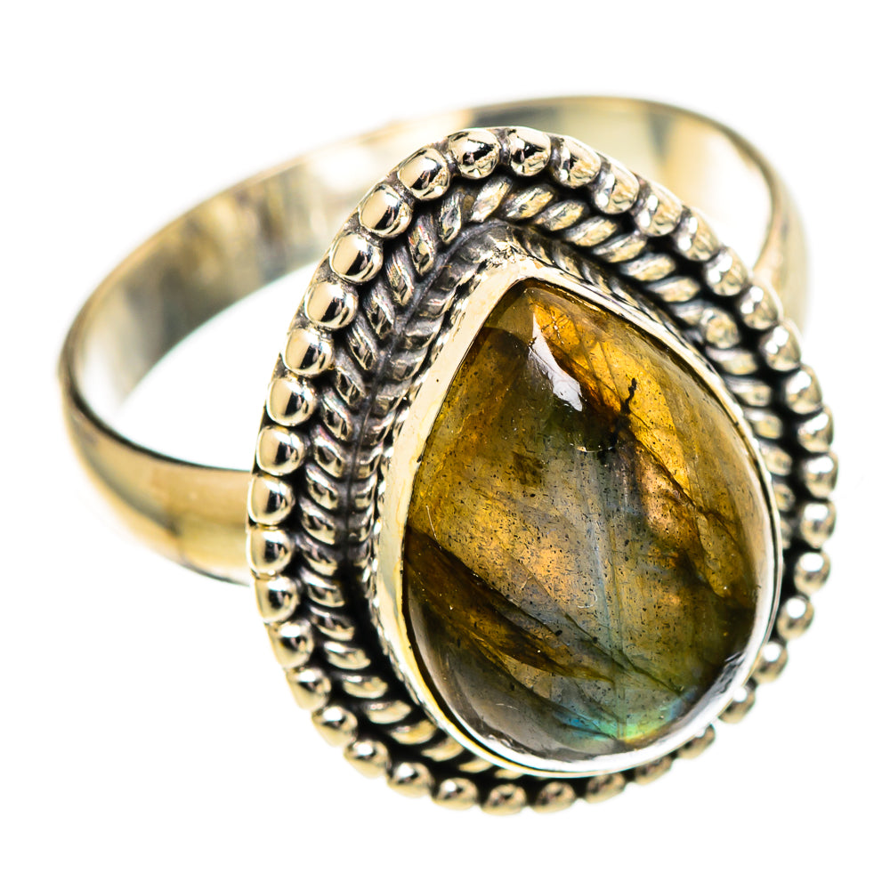 Labradorite Rings handcrafted by Ana Silver Co - RING110206 - Photo 2