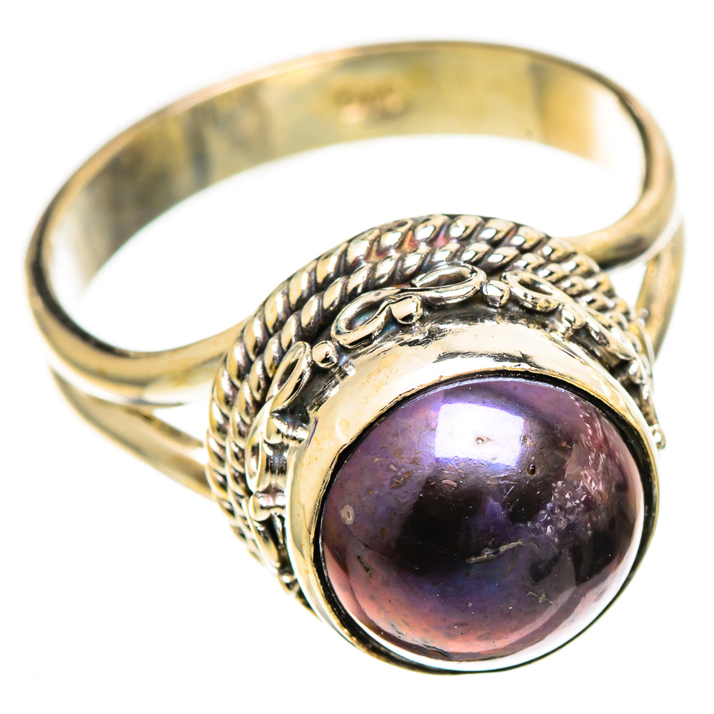 Titanium Pearl Rings handcrafted by Ana Silver Co - RING110218 - Photo 2
