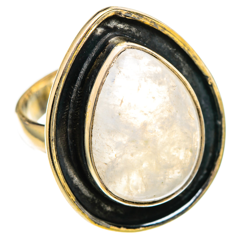 Rainbow Moonstone Rings handcrafted by Ana Silver Co - RING110228 - Photo 2