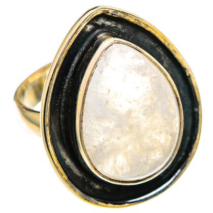 Rainbow Moonstone Rings handcrafted by Ana Silver Co - RING110228 - Photo 2