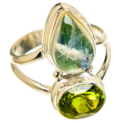 Green Moonstone Rings handcrafted by Ana Silver Co - RING110241 - Photo 2