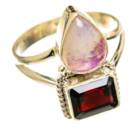 Pink Moonstone Rings handcrafted by Ana Silver Co - RING110243 - Photo 2