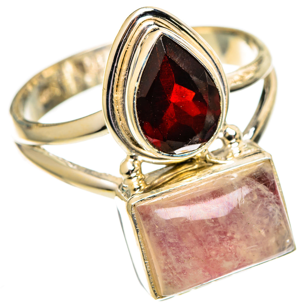 Pink Moonstone Rings handcrafted by Ana Silver Co - RING110245 - Photo 2
