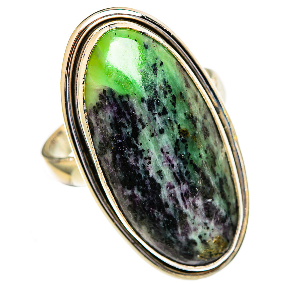 Ruby Zoisite Rings handcrafted by Ana Silver Co - RING110260 - Photo 2