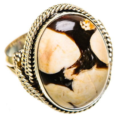 Peanut Wood Jasper Rings handcrafted by Ana Silver Co - RING110268 - Photo 2