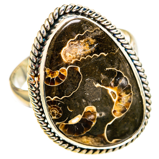 Turritella Agate Rings handcrafted by Ana Silver Co - RING110273 - Photo 2