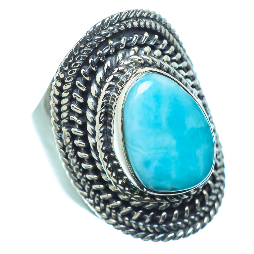 Larimar Rings handcrafted by Ana Silver Co - RING11028