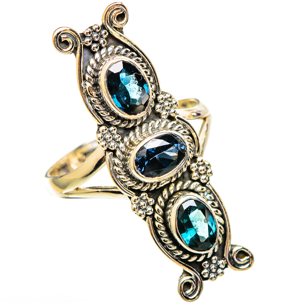 Blue Spinel Rings handcrafted by Ana Silver Co - RING110297 - Photo 2