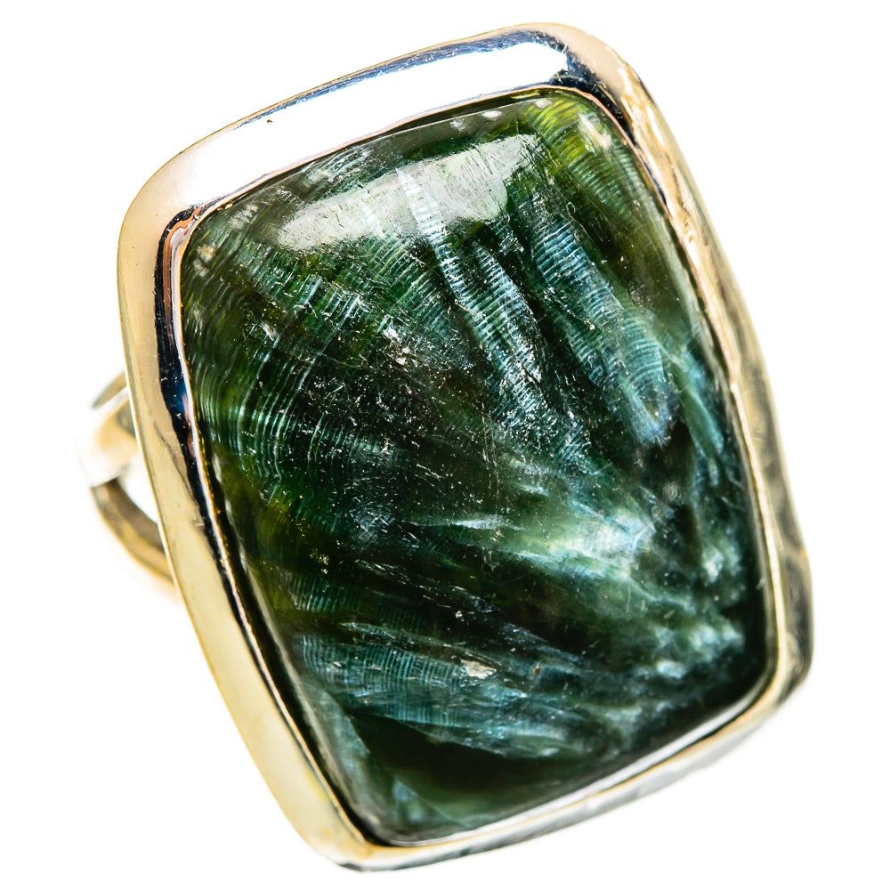 Seraphinite Rings handcrafted by Ana Silver Co - RING110304 - Photo 2