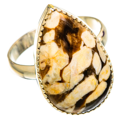 Peanut Wood Jasper Rings handcrafted by Ana Silver Co - RING110312 - Photo 2