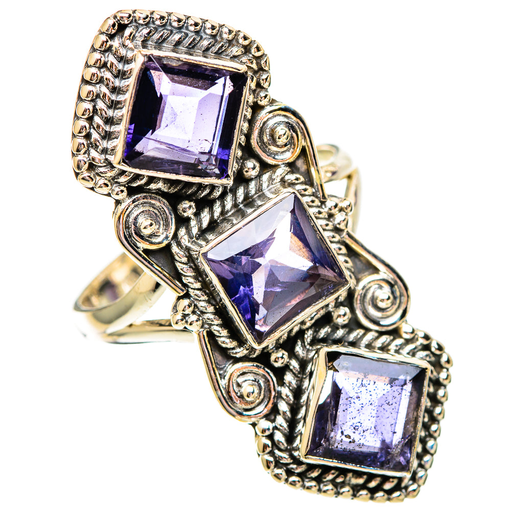 Violet Spinel Rings handcrafted by Ana Silver Co - RING110317 - Photo 2