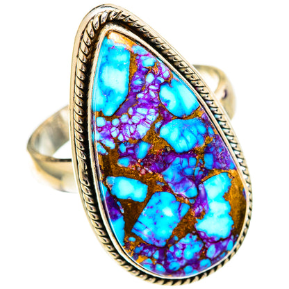 Spiny Oyster Turquoise Rings handcrafted by Ana Silver Co - RING110326 - Photo 2