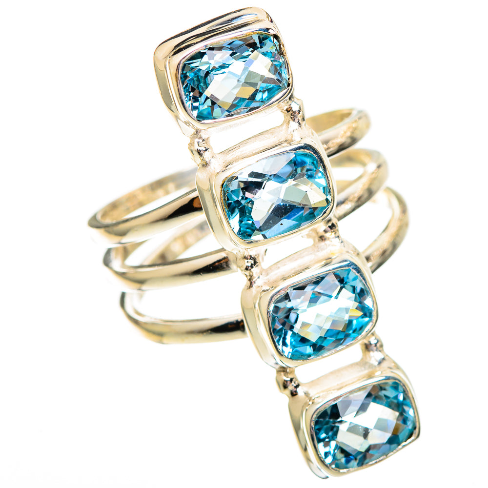 Blue Topaz Rings handcrafted by Ana Silver Co - RING110343 - Photo 2