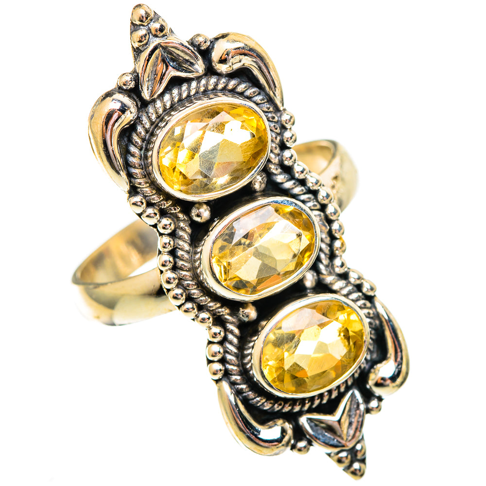 Citrine Rings handcrafted by Ana Silver Co - RING110357 - Photo 2