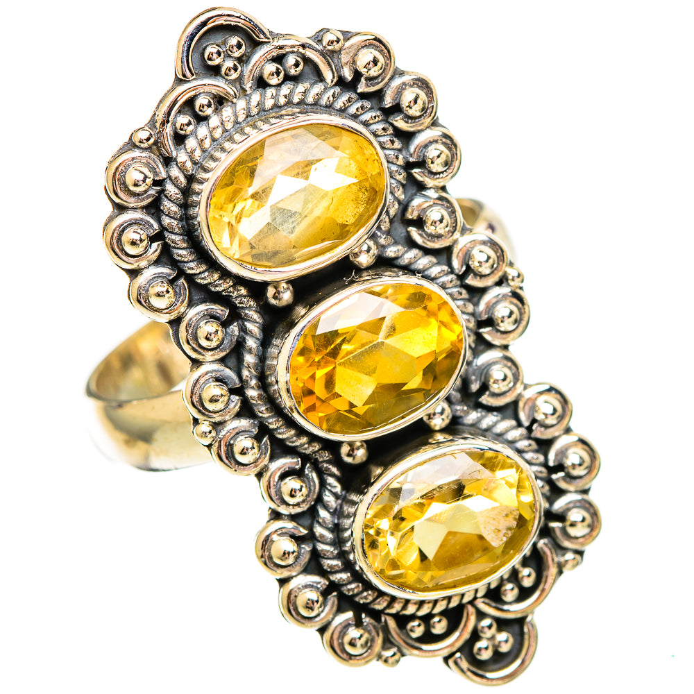 Citrine Rings handcrafted by Ana Silver Co - RING110358 - Photo 2