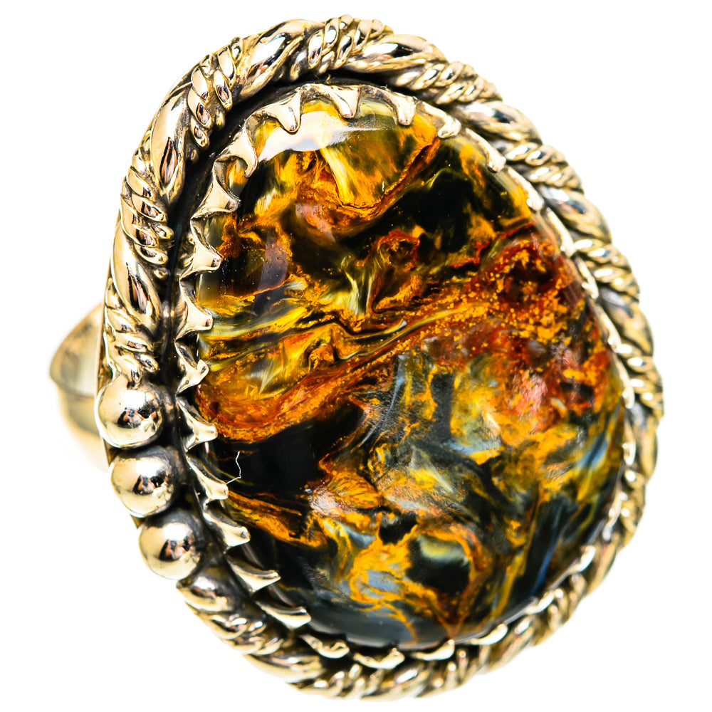 Golden Pietersite Rings handcrafted by Ana Silver Co - RING110367 - Photo 2