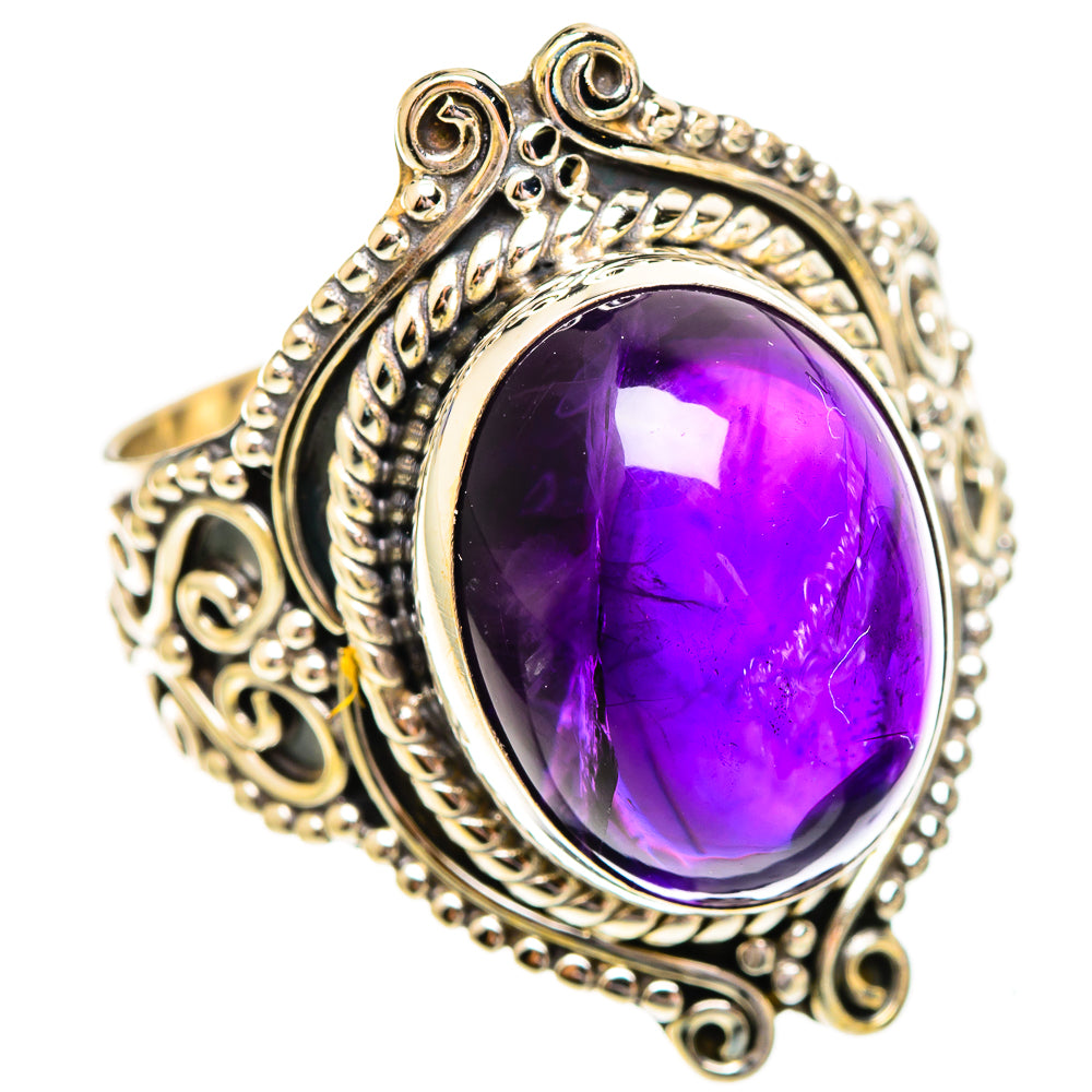 Amethyst Rings handcrafted by Ana Silver Co - RING110403 - Photo 2