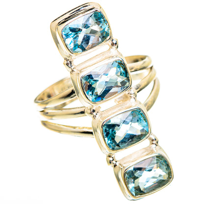 Blue Topaz Rings handcrafted by Ana Silver Co - RING110418 - Photo 2