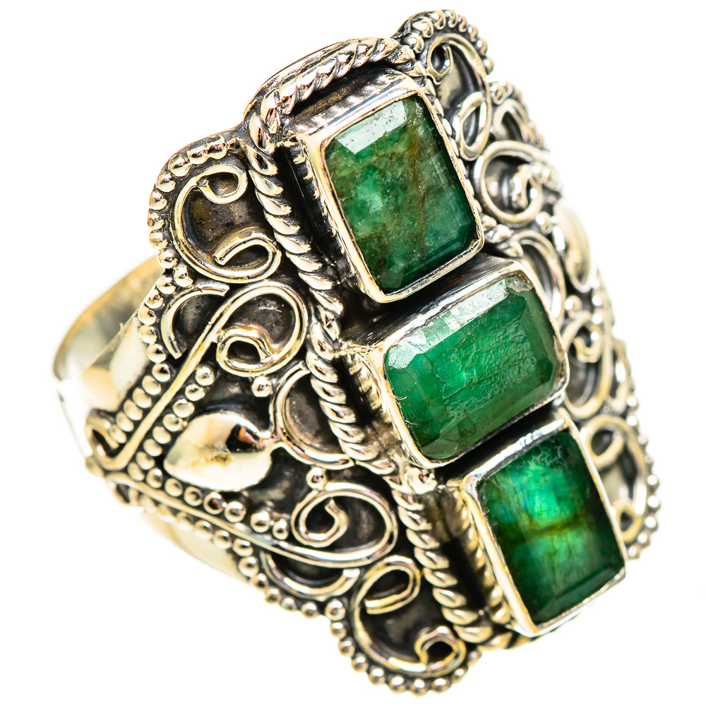 Emerald Rings handcrafted by Ana Silver Co - RING110424 - Photo 2