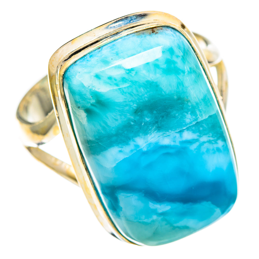 Larimar Rings handcrafted by Ana Silver Co - RING110448 - Photo 2