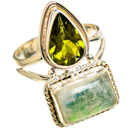 Green Moonstone Rings handcrafted by Ana Silver Co - RING110453 - Photo 2