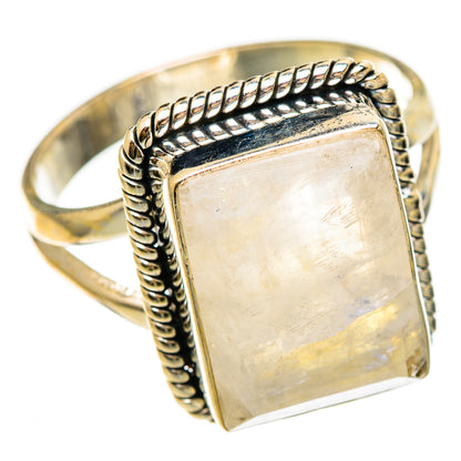 Rainbow Moonstone Rings handcrafted by Ana Silver Co - RING110470 - Photo 2