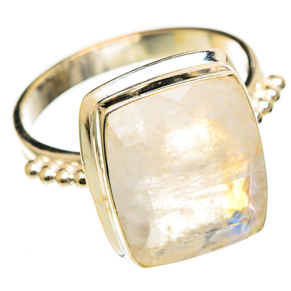 Rainbow Moonstone Rings handcrafted by Ana Silver Co - RING110472 - Photo 2