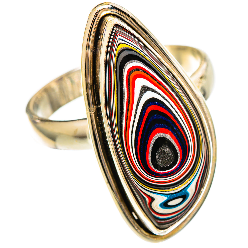 Fordite Rings handcrafted by Ana Silver Co - RING110474 - Photo 2