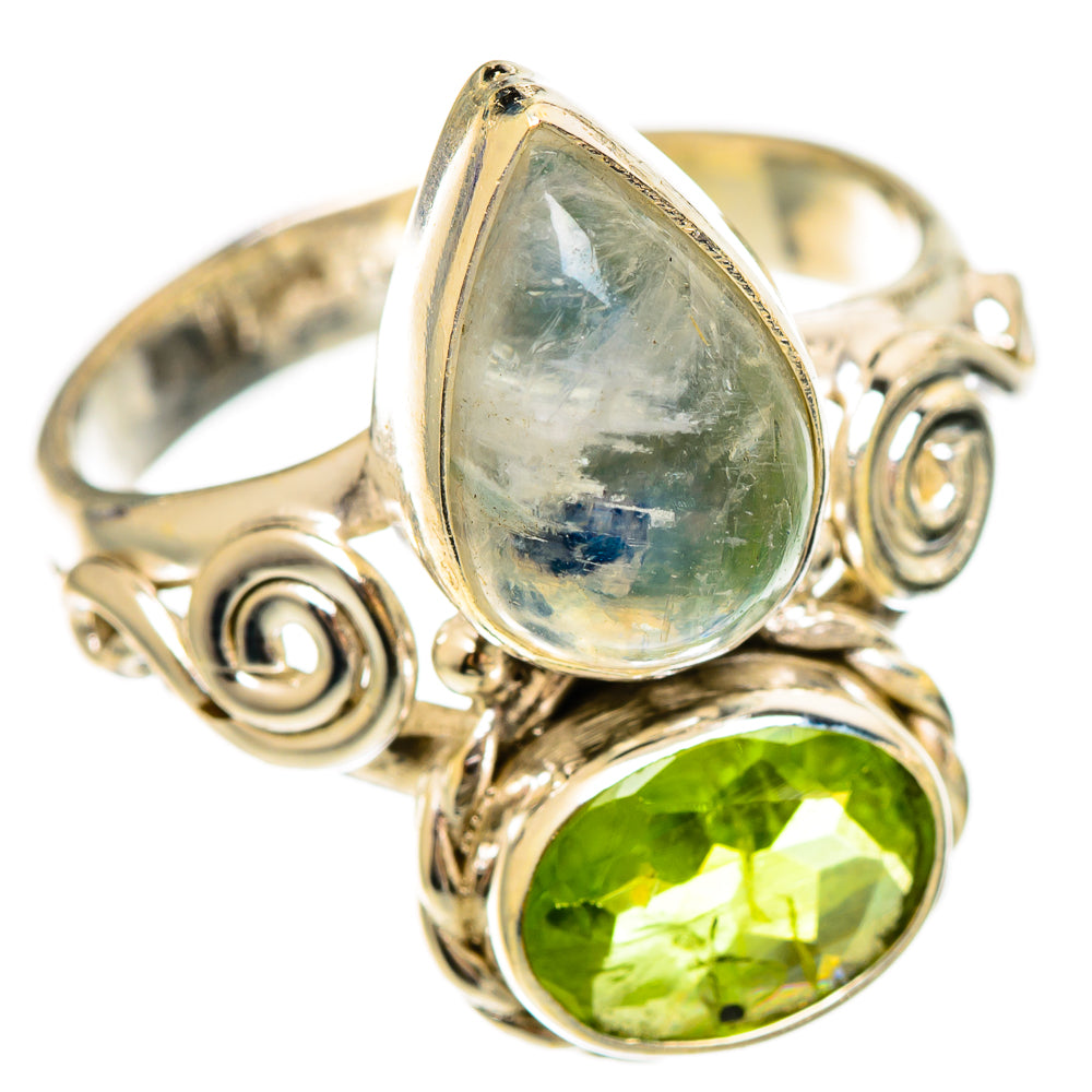 Rainbow Moonstone Rings handcrafted by Ana Silver Co - RING110483 - Photo 2