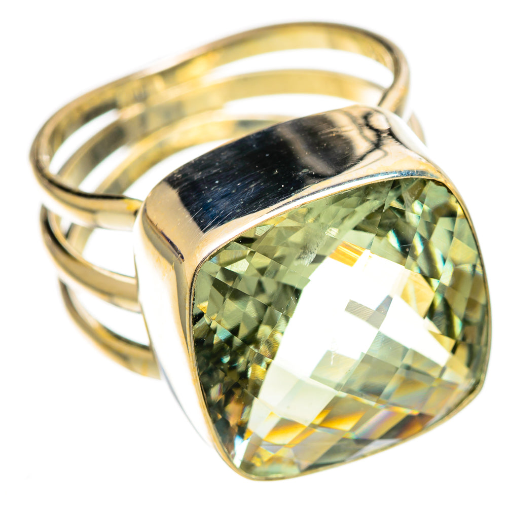 Green Amethyst Rings handcrafted by Ana Silver Co - RING110484 - Photo 2