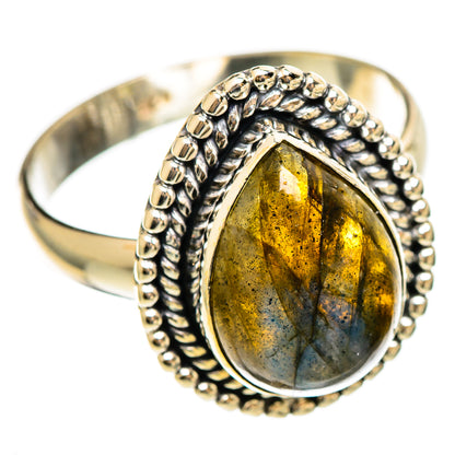 Labradorite Rings handcrafted by Ana Silver Co - RING110508 - Photo 2