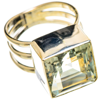 Green Amethyst Rings handcrafted by Ana Silver Co - RING110527 - Photo 2