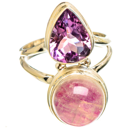 Pink Moonstone Rings handcrafted by Ana Silver Co - RING110533 - Photo 2