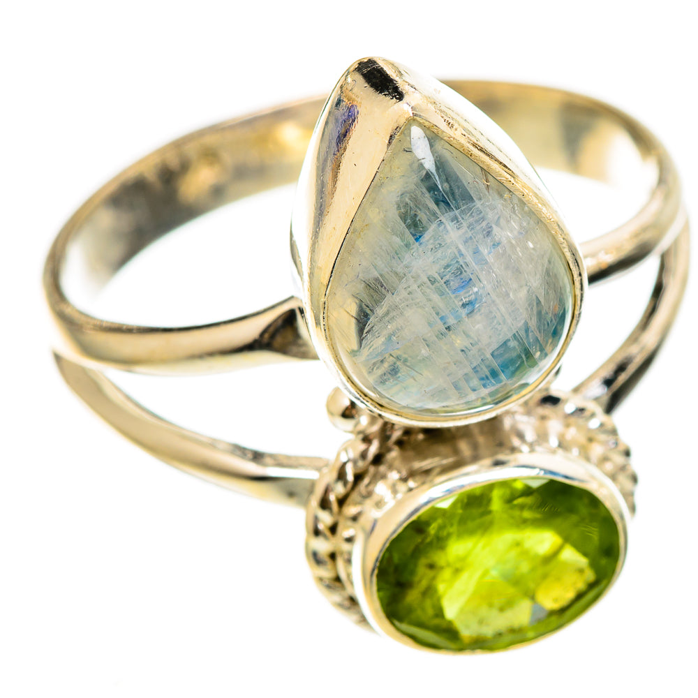 Rainbow Moonstone Rings handcrafted by Ana Silver Co - RING110538 - Photo 2