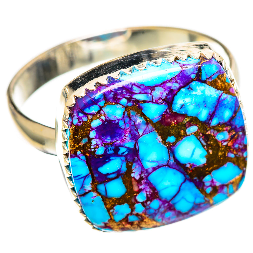 Spiny Oyster Turquoise Rings handcrafted by Ana Silver Co - RING110547 - Photo 2