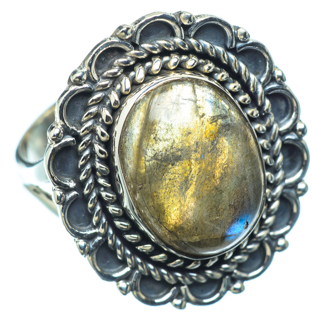 Labradorite Rings handcrafted by Ana Silver Co - RING11055