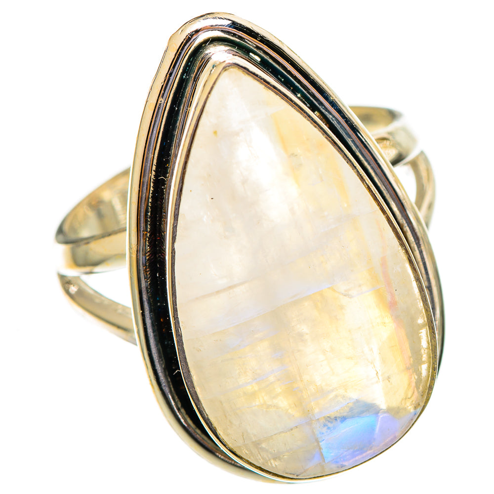 Rainbow Moonstone Rings handcrafted by Ana Silver Co - RING110554 - Photo 2