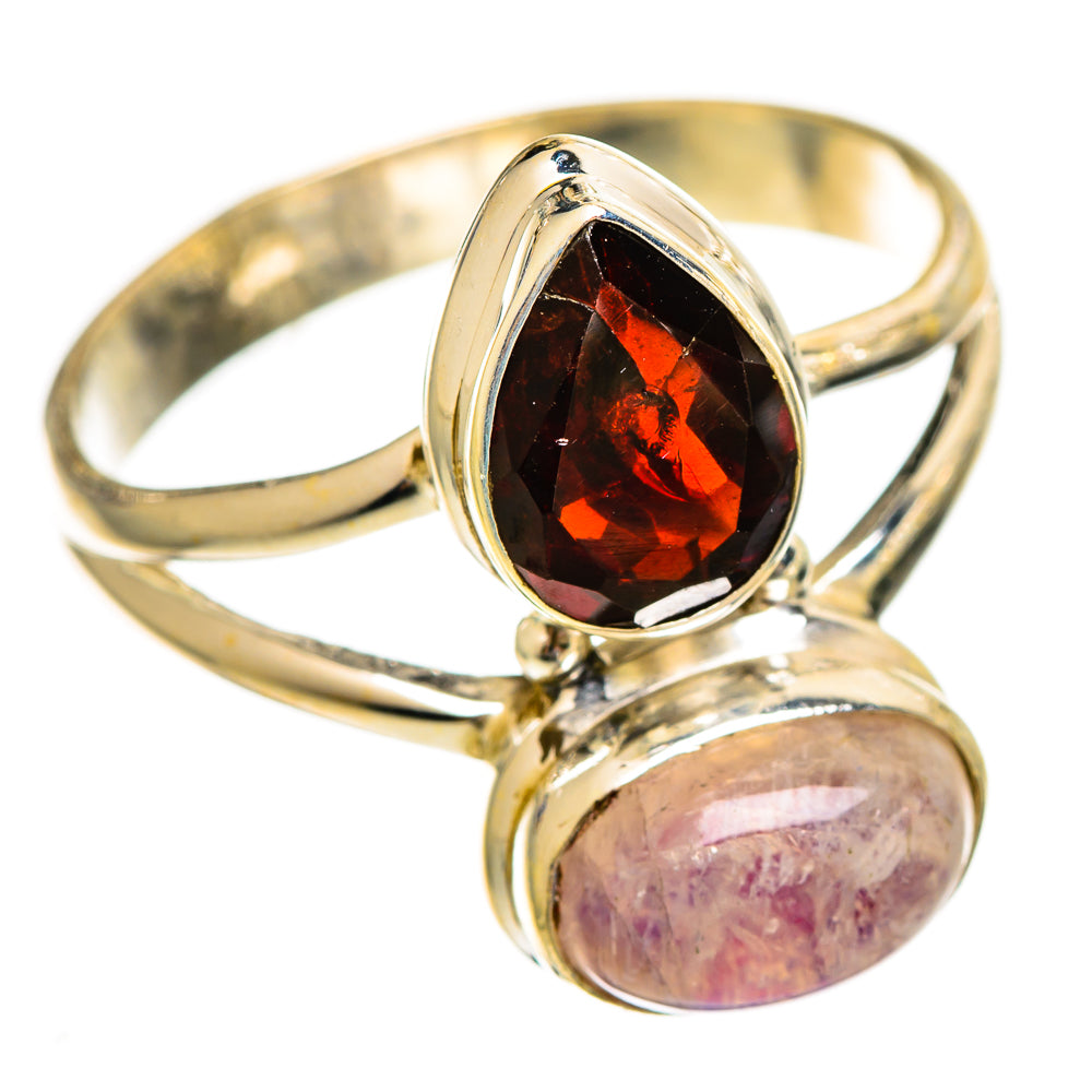 Pink Moonstone Rings handcrafted by Ana Silver Co - RING110558 - Photo 2