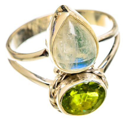 Rainbow Moonstone Rings handcrafted by Ana Silver Co - RING110566 - Photo 2