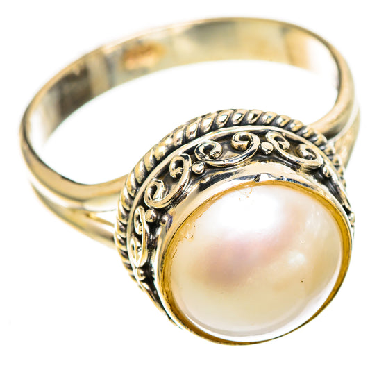 Cultured Pearl Rings handcrafted by Ana Silver Co - RING110576 - Photo 2