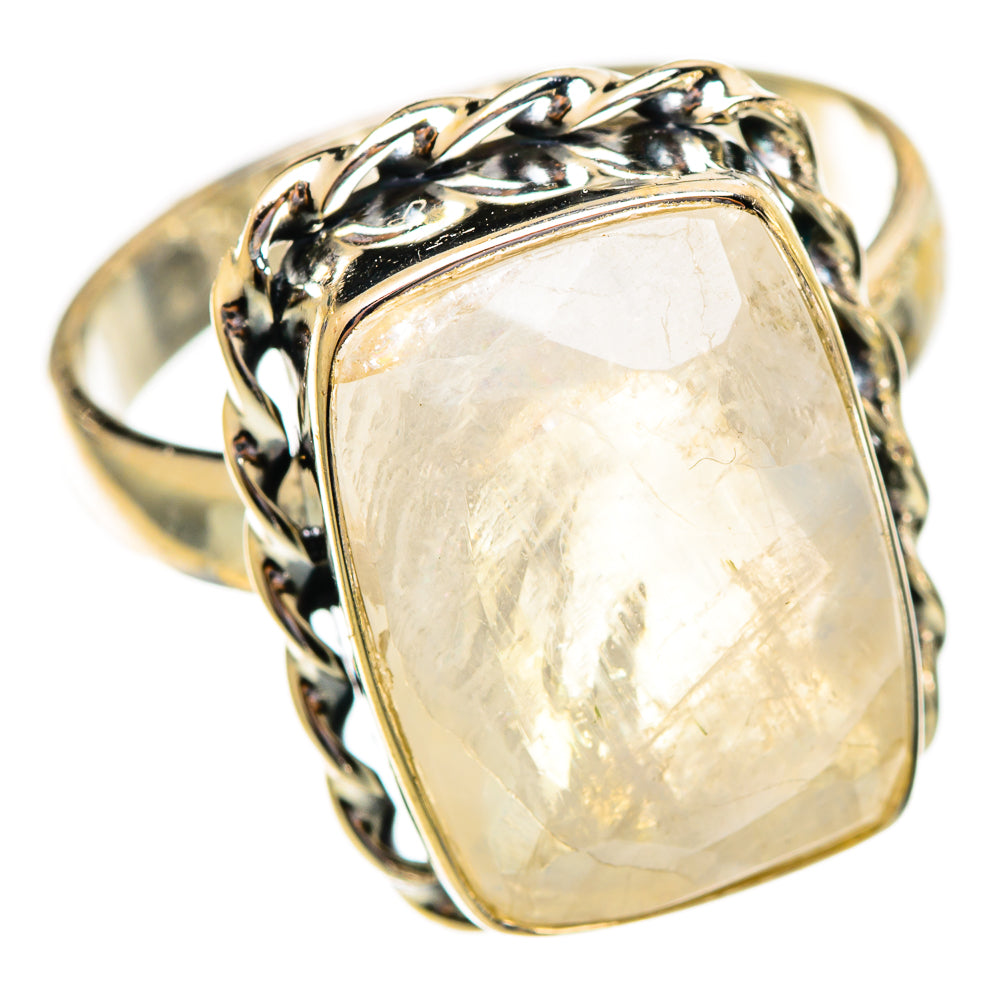Rainbow Moonstone Rings handcrafted by Ana Silver Co - RING110579 - Photo 2