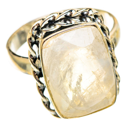 Rainbow Moonstone Rings handcrafted by Ana Silver Co - RING110579 - Photo 2