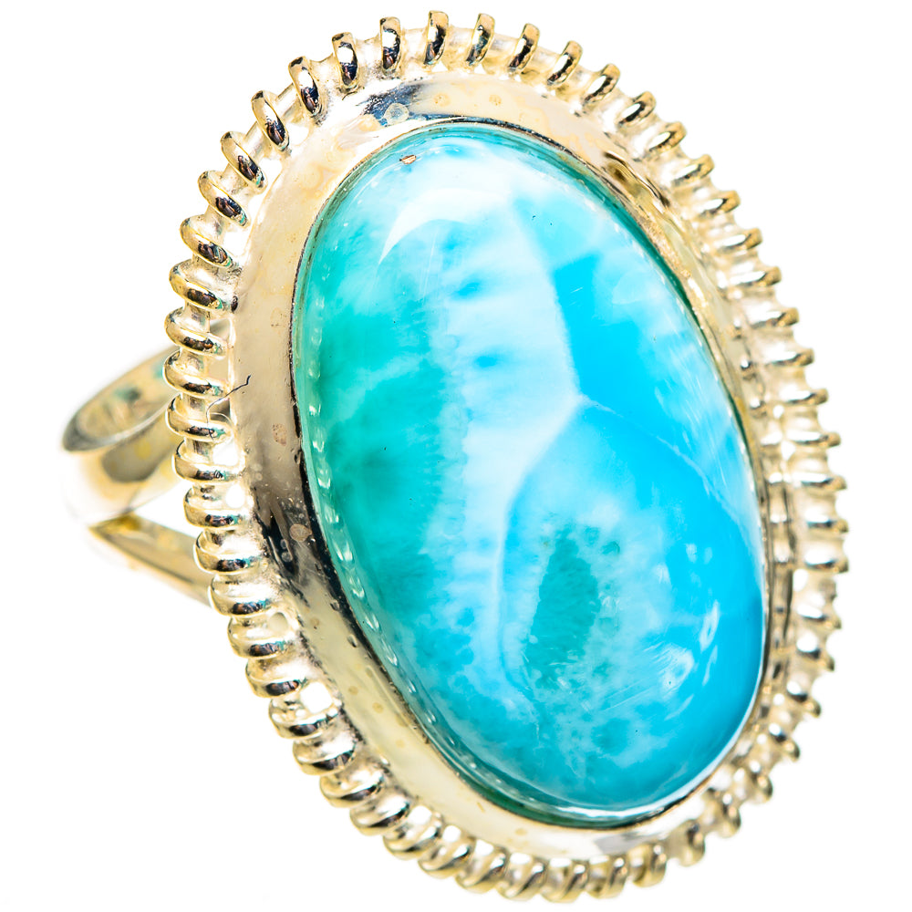 Larimar Rings handcrafted by Ana Silver Co - RING110589 - Photo 2