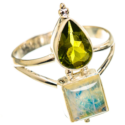 Rainbow Moonstone Rings handcrafted by Ana Silver Co - RING110591 - Photo 2