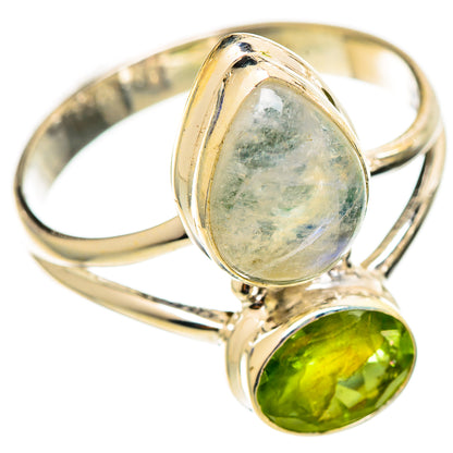 Rainbow Moonstone Rings handcrafted by Ana Silver Co - RING110593 - Photo 2