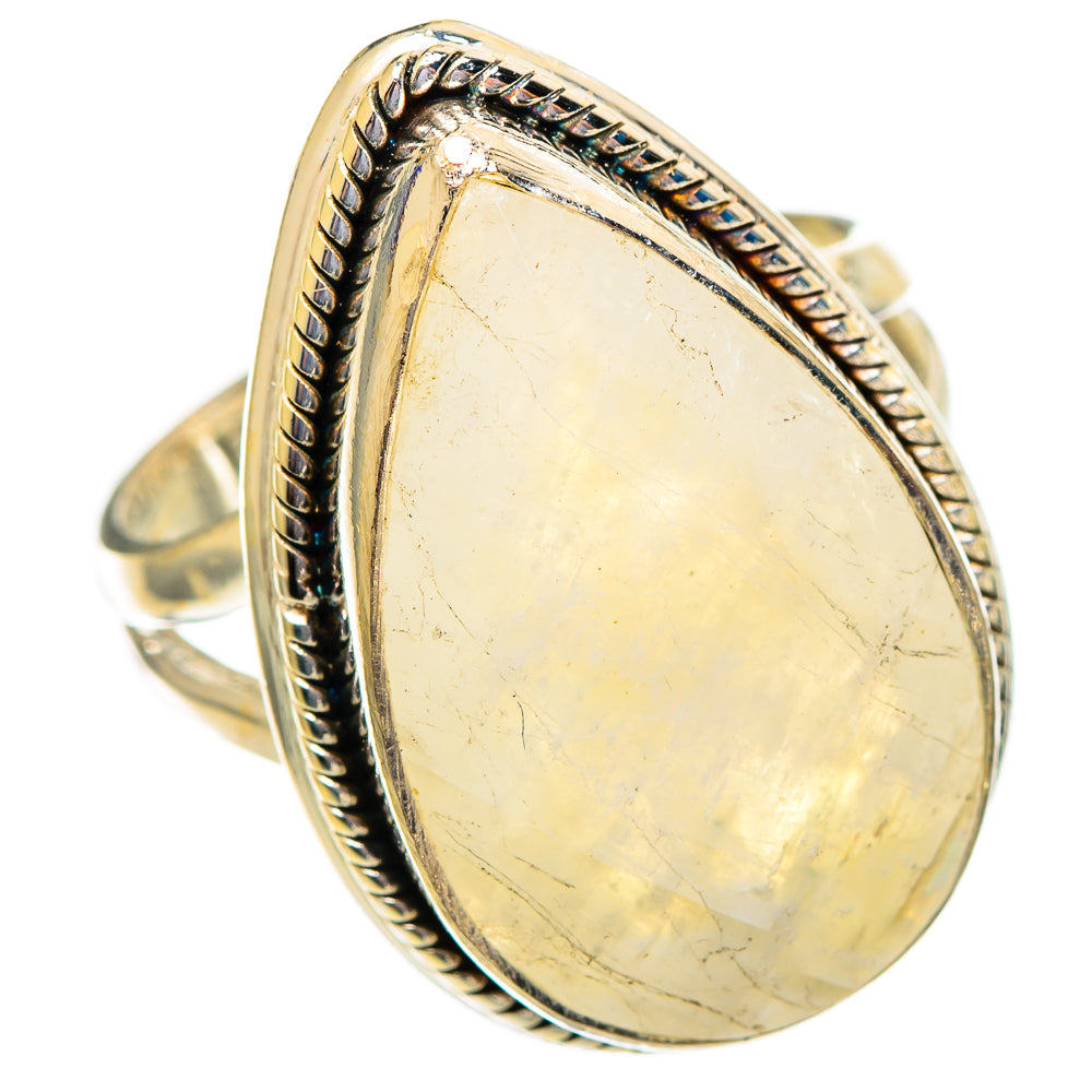 Rainbow Moonstone Rings handcrafted by Ana Silver Co - RING110607 - Photo 2