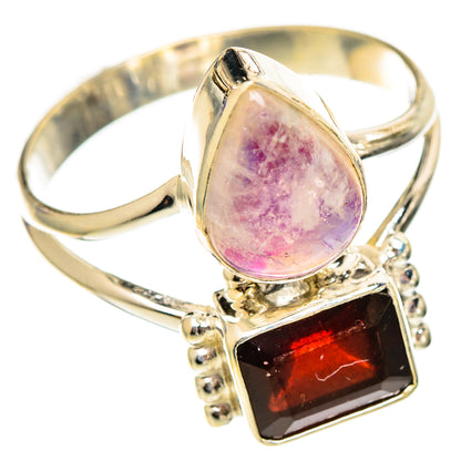Pink Moonstone Rings handcrafted by Ana Silver Co - RING110612 - Photo 2