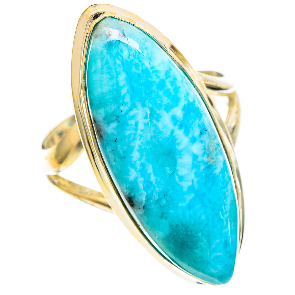 Larimar Rings handcrafted by Ana Silver Co - RING110615 - Photo 2