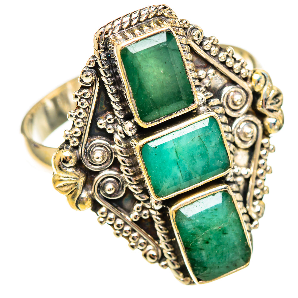 Emerald Rings handcrafted by Ana Silver Co - RING110620 - Photo 2