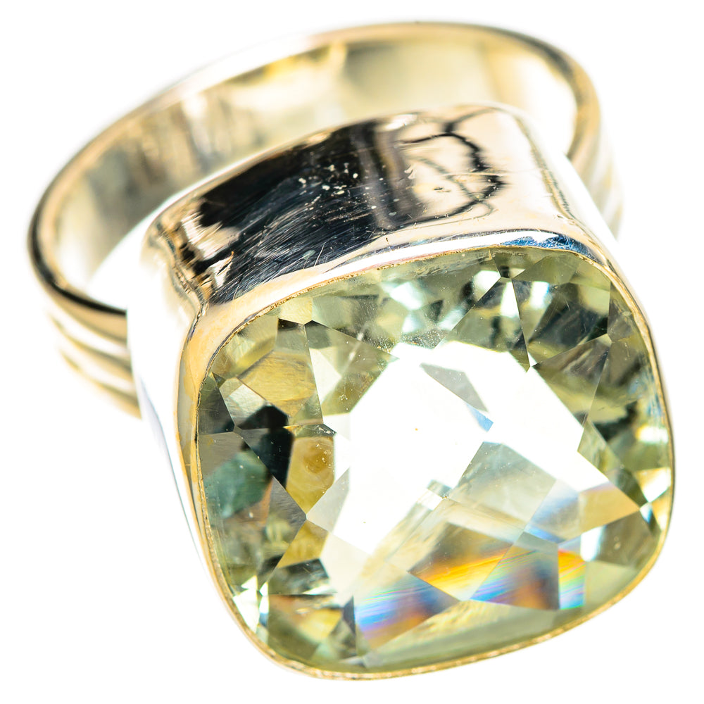 Green Amethyst Rings handcrafted by Ana Silver Co - RING110621 - Photo 2